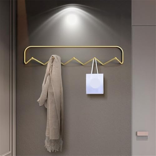 Porte-manteau mural simple argenté 5 crochets pour ranger les vêtements