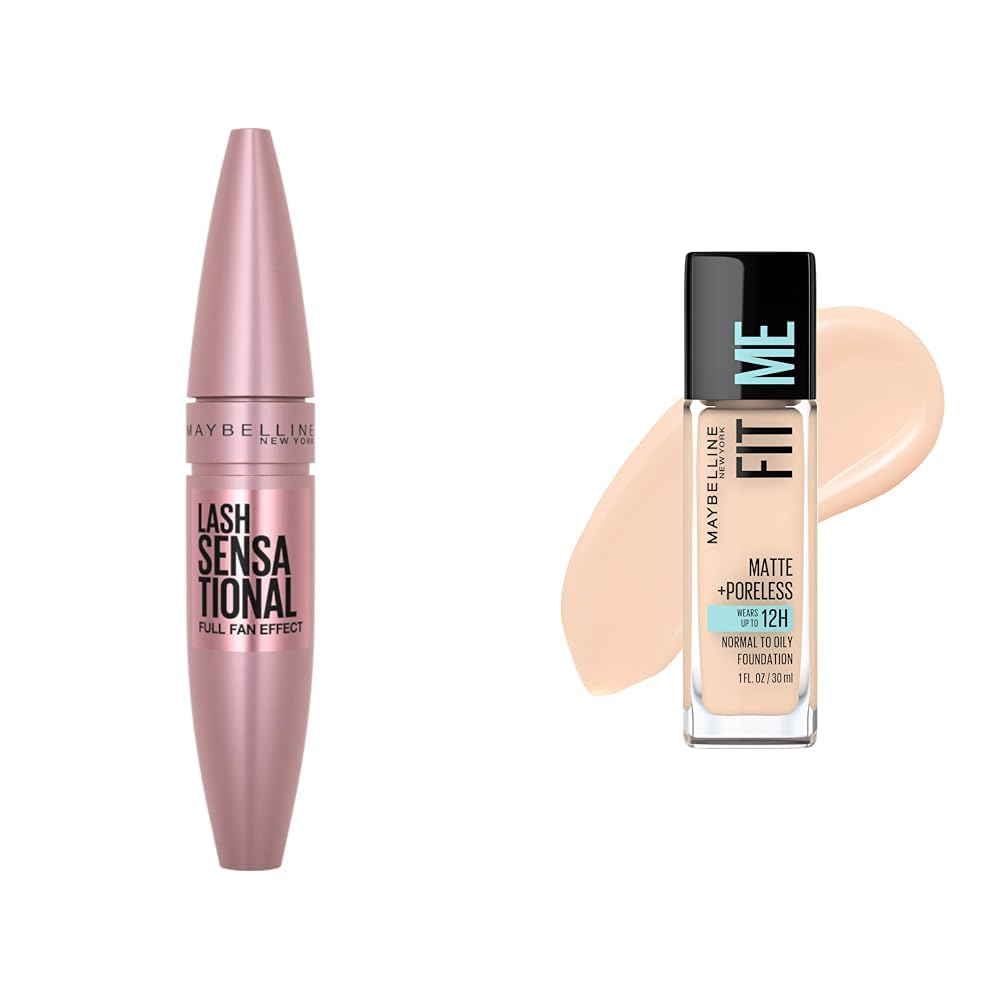 Amazon.com : Maybelline Lash Sensational Mascara and Fit Me