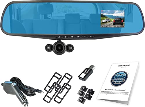 Official HD Mirror Cam – As Seen on TV Dash Cam 350°, Motion Detection, 2.5” LCD, 720P HD, Dashboard Camera Video Recorder with Loop Recording, Night-mode (Original)