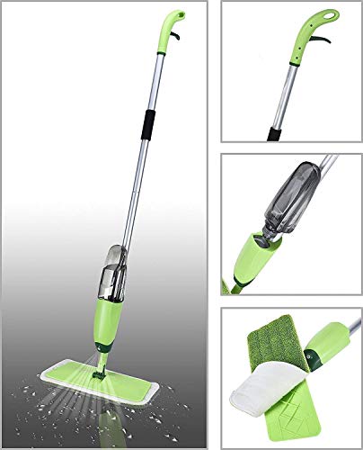 Image of Microfiber Floor Cleaning Spray Mop, Stainless Steel Spray Mop Floor Cleaning for Home with 3-Microfiber Pad, 360 Easy Mop | Refillable Bottle| Home, & Office Use- Blue