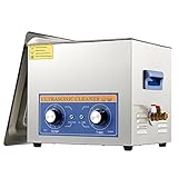Tragbar & Sicher - Unsere kompakte Ultraschall-Reinigungsmaschine ist ohne schädliche Chemikalien oder Strahlung sterilisierend und gründlich zu reinigen und ist leicht zu transportieren und verfügt über eingesetzte Griffe; 4 rutschfeste Gummifüße verankern während des Gebrauchs sicher; und die eingebaute Sicherung schützt das Gerät vor Überspannungen für eine längere Lebensdauer.