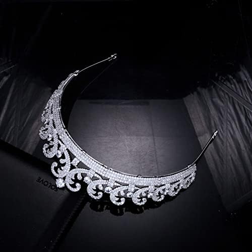 Miniatura 5 de hair jewelry crown tiaras for women Bridal Crown Retro Bride Tiaras for Women Wedding Crowns Princess Birthday Headdress Hair Jewelry (Metal color