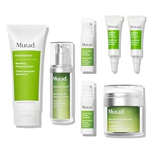Murad 90-Day Resurgence Kit – 3-Piece Full Size Set + 4 Bonus Samples $320 Value – Renewing Cleansing Cream 6.75 OZ, Retinol Night Cream 1.7 OZ, & Retinol Serum 1.0 OZ