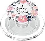 Photo Gallery 41 years loved 41th birthday floral 41 year old men women popsockets popgrip per magsafe Photo Gallery 41 years loved 41th birthday floral 41 year old men women popsockets popgrip per magsafe