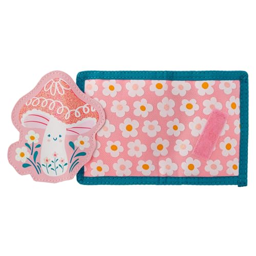 Image of Stephen Joseph, Kids Wallet, Tri-Fold Bi-Fold Wallet for Boys & Girls with Zipper Coin Pocket, Durable Polyester Small Wallet for Kids, Cute Designs for School & Travel, Mushroom