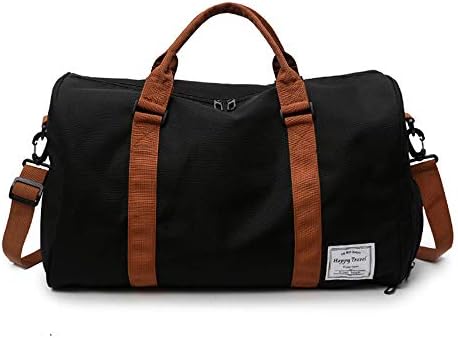 MOLLYGAN Travel Duffel Bag Large Capacity Yoga Gym Bag Durable Duffle Sports Bag with Shoes Compartment Tote Bag for Men and Women Black