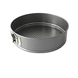 DLZFUDTY Brotbackformen,Backform Metall-Backform mit abnehmbarem Boden, antihaftbeschichtet, runde Kuchenform, Backformen aus Kohlenstoffstahl, Kuchenformen mit Schnalle am Boden, Küchenzubehör(E)