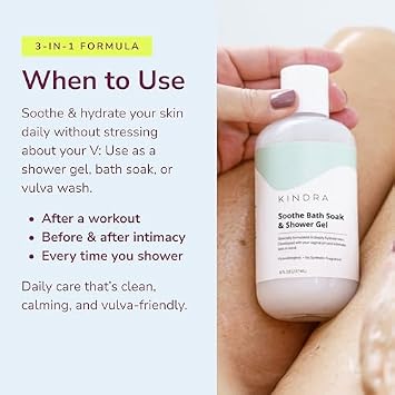 Kindra Ultimate V Relief Bundle - Daily V Lotion Vaginal Moisturizer and Soothe Unscented Feminine Wash, for Dryness and Itch Discomfort, with Hyaluronic Acid, Estrogen-Free, pH-Balanced