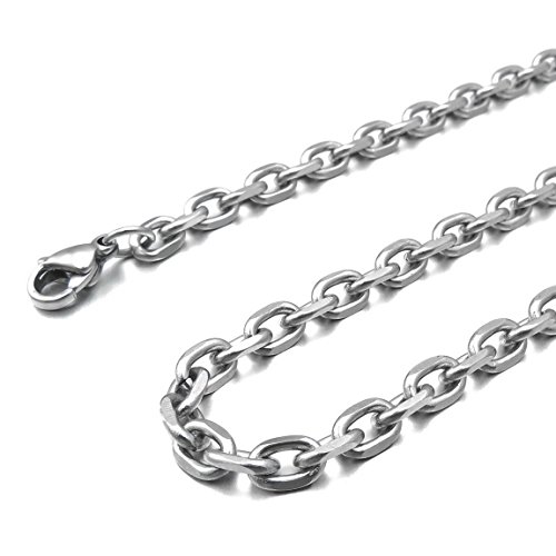 Inblue Men's Stainless Steel Pendant Necklace Cross -With 23 Inch Chain (B1: Black) #TOP3