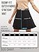 Rekucci Women's Ease Into Comfort Wide Waist Flared Short Flippy Skirt Luxe Gutsy Knit Ponte (Medium, Black)
