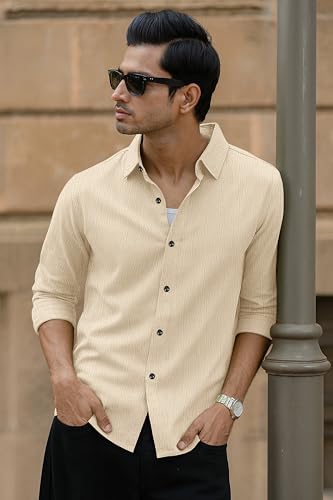 Image of Popcorn Textured Shirts for Men Chiku L