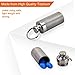 TISKY 2Pack Titanium Keychain Pill Holder Container,Waterproof Portable Pill Box Case for Purse or Pocket, Pill Fob Medicine Organizer for Outdoor Travel