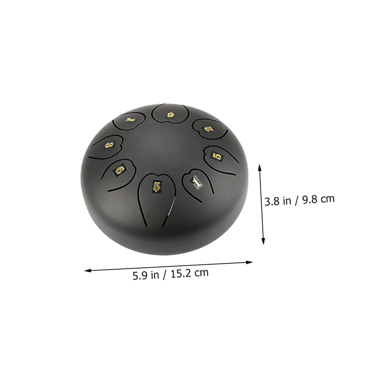 BESPORTBLE Instrumento de Lengüeta Etéreo Negro Grande, Instrumento de Percusión de Metal y Madera, Fácil de Aprender, Adecuado para Educación y Ocio