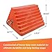 HOXWELL 2 Packs Wheel Chocks Heavy Duty Orange with Eyebolt, Vehicle Chock for Travel Trailers, Camper, Truck, Car and ATV, 9.1