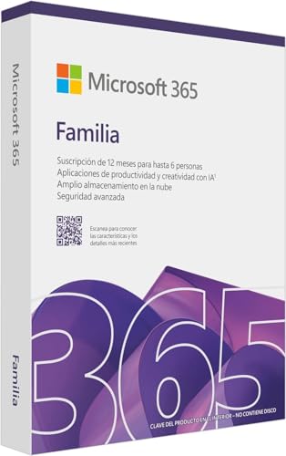 Microsoft 365 Family - Licence d'abonnement (1 an) - Jusqu'à 6 utilisateurs, jusqu'à 5 appareils