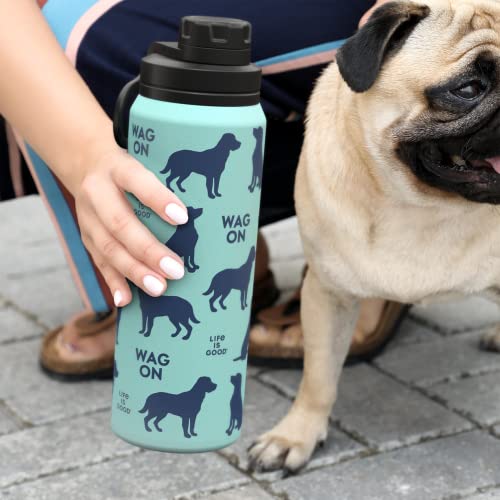 Life Is Good 26Oz Stainless Steel Insulated Water Bottle - Leak Proof Double Wall Vacuum Insulation That Keeps Drinks Cold For 24 Hours, And Hot For 12 Hours (Wag On) #TOP4