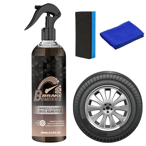 Detergente Parti Freni,Agente Detailing e Lucidante,100ml Pulitore Cerchioni Auto Rimozione Ruggine - Per Autoveicoli Camion SUV Berlina Pickup Scooter Cerchione Rotore Disco Mozzo Alluminio Cromo