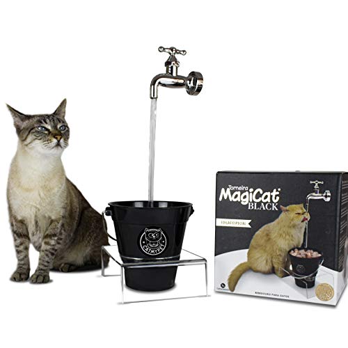 CatMyPet Magicat Bebedouro para Gatos com Suporte, Preto (Black), 220 V