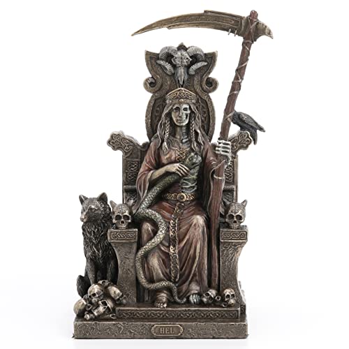 Estatua Hel Diosa Nórdica 9 pulg Resina y Bronce miniatura 2