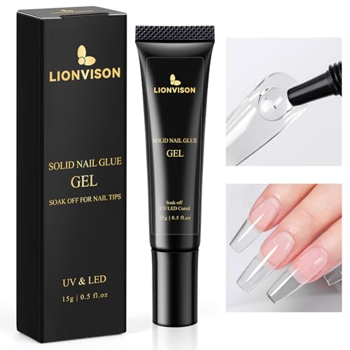 LIONVISON Solid Gel Nail Glue: 28+ Days Long-Lasting for DIY Beginners