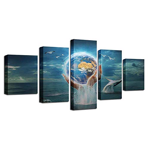 Impression sur toile 5 pièces pour bureau inspirant et design