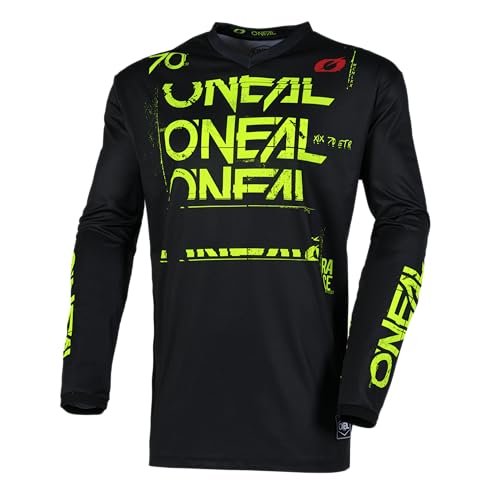 Opiniones y reviews de Playeras Motos los mejores 5. 48 O'NEAL Element Static - Playera para Adultos, Color Negro y neón, Talla S