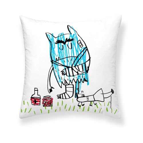 RIPSHOP Housse de Coussin 100% Coton 50 x 50 cm Modèle Quitapeas d'Anna Llenas en català
