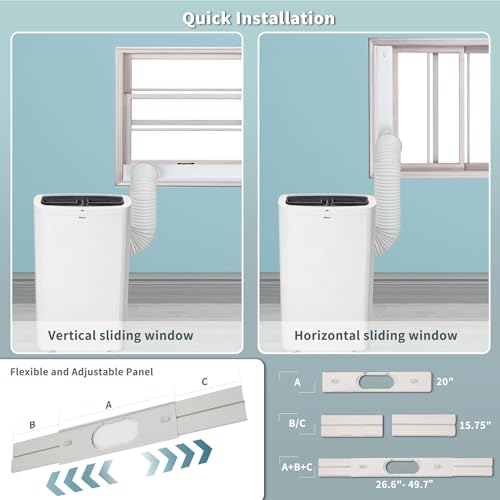 Image of Shinco 14,000 BTU White Portable Air Conditioner with Heater up to 700 Sq. Ft, Ac Heater Combo Window Unit, Portable AC Unit with Dehumidifier & Fan, Cools & Heats,Remote Control and Window Kit