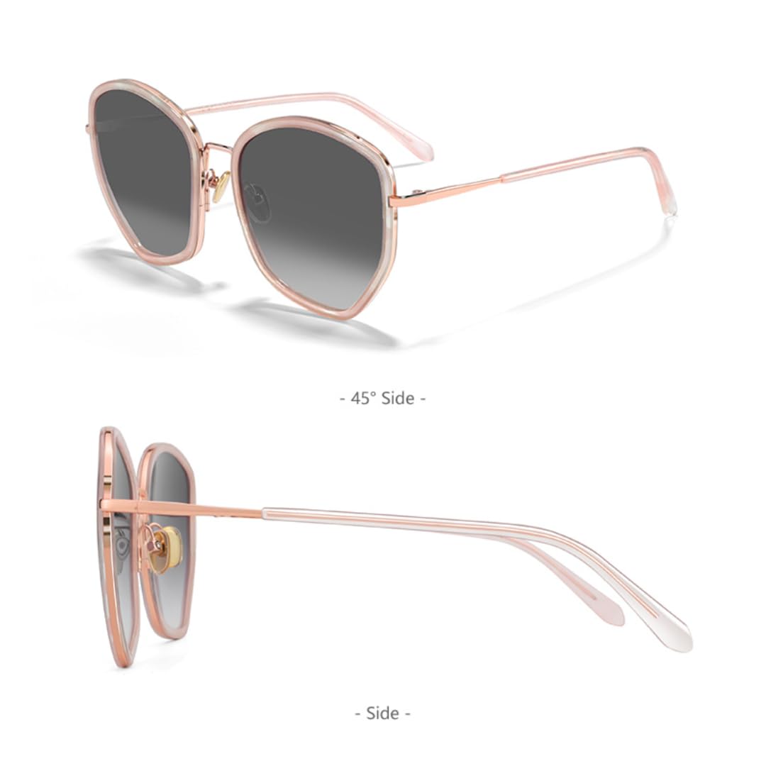Gafas de sol extragrandes de acetato con protección UV400 para mujer
