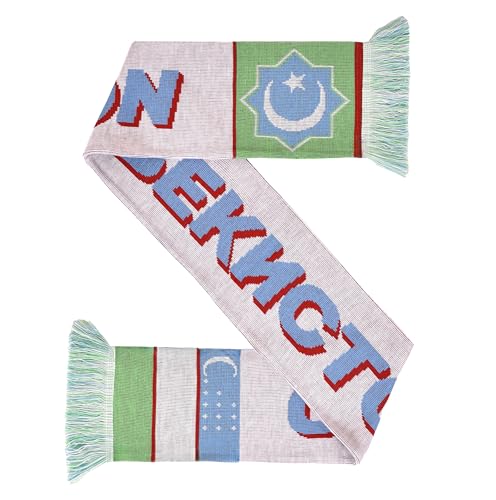 Euroscarves Uzbekistan Soccer Knit Scarf, fits all