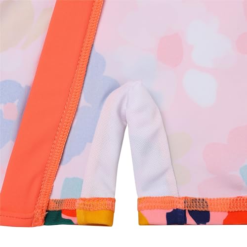 Image of HUAANIUE Baby /Toddler Girls Long Sleeve Zipper Closure Swimsuit One Piece Swimwear with UPF50+ Sun Protection