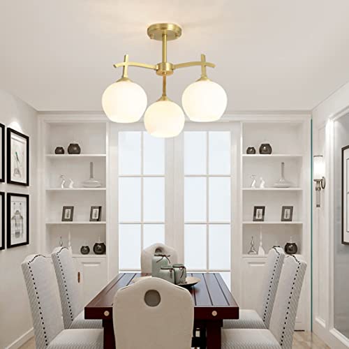 Suspension plafonnier design américain avec diffuseurs en verre clair