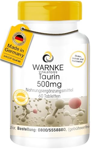 Taurin 500mg von Warnke Vitalstoffe, 60 Tabletten, hochdosiert