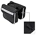 X AUTOHAUX 16x14x14cm Bike Saddlebag Bicycle Frame Bag Tool Pouch Pack Storage Bag Black