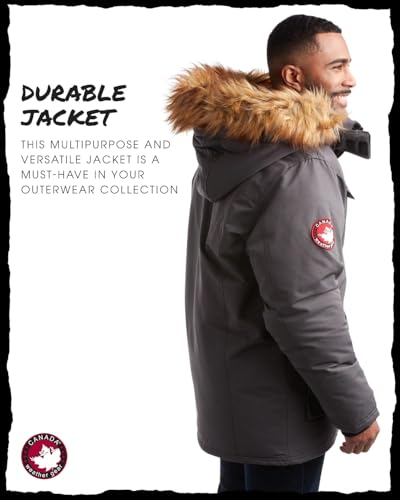 CANADA WEATHER GEAR Men's Winter Coat - Heavyweight Teflon Canvas Parka Jacket (M-XXL)4