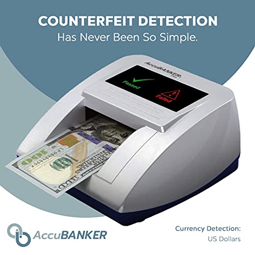Accubanker D470 Quadscan 4-Way Orientation Counterfeit Detector With Uv, Mg, Ir, Wm, Image, Length, Spectrum Counterfeit Detection Methods - Optional Battery For Portable Use (No Battery) #TOP3
