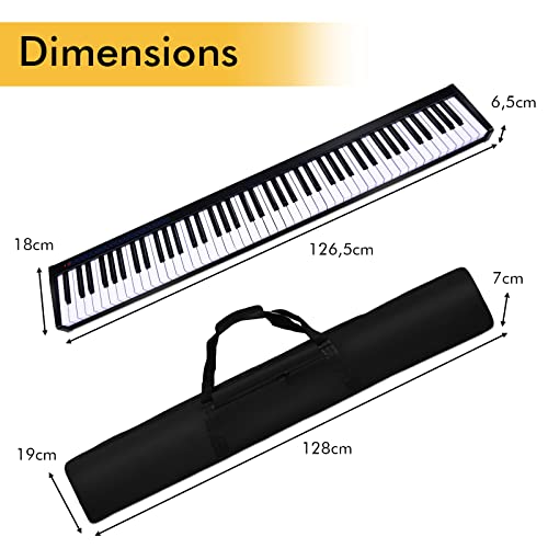 GOPLUS Clavier Électronique de 88 touches/128 timbres/128 rythmes/bluetooth, Piano Numérique Transportable avec Pédales… - Les Beatles, Paul McCartney, John Lennon, RIngo Starr, George Harrison GOPLUS Clavier Électronique de 88 touches/128 timbres/128 rythmes/bluetooth, Piano Numérique Transportable avec Pédales… – Image 8
