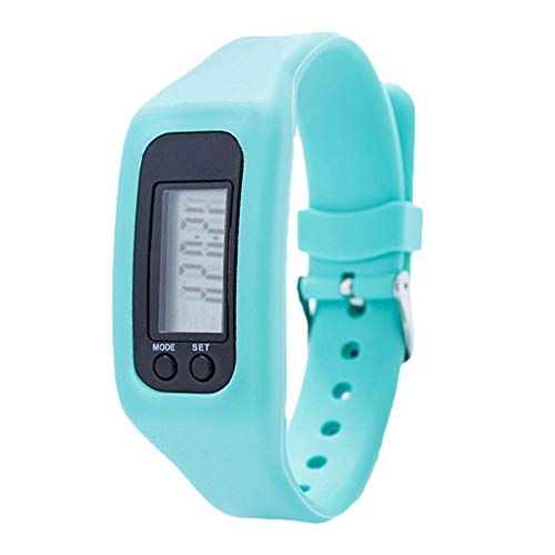 Preisvergleich Produktbild KingbeefLIU Armbanduhr für Kinder, digitaler Schrittzähler, Entfernungsmesser, Kalorienzähler, Blau