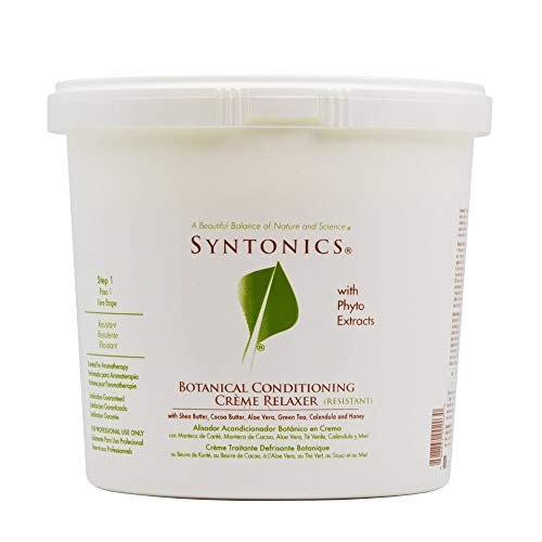 Syntonics Botanical Conditioning Creme Relaxer Resistant Hair | Straightening Treatment | Super Smoothing System | 100% Straight 4LB (Resistant)