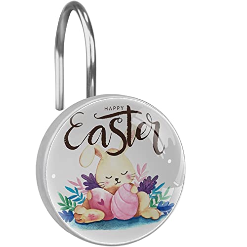 Crochets de rideau de douche Happy Easter pour fêter le printemps