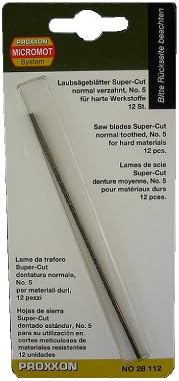 Proxxon 2228112 – Hojas De Dentadura Estándar 12 Pcs, negro