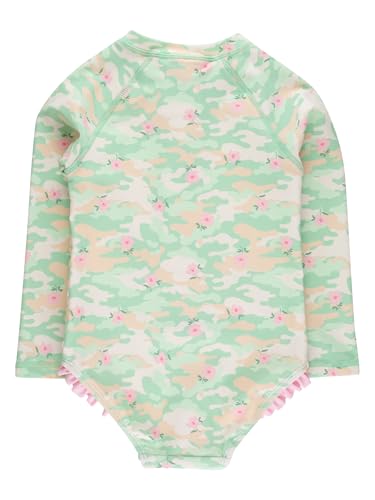 Image of RuffleButts Girls One Piece Rash Guard Baby Swimsuit UPF 50+ Sun Protection