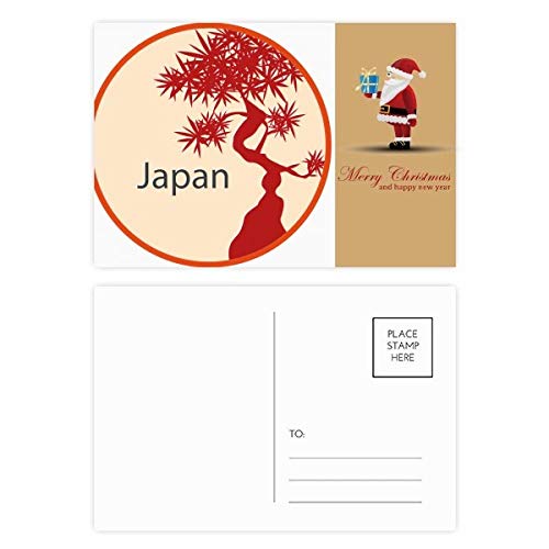 Cartes postales culture japonaise arbre rouge lot de 20 pour vos vœux