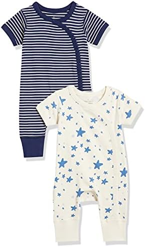 Moon and Back Unisex Baby 2 Pack Romper