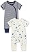 Produktbild Moon and Back by Hanna Andersson Einteiliger Baby-Strampler aus Bio-Baumwolle, kurzärmlig, 2er-Pack, navy, 0 Monate (49 CM)