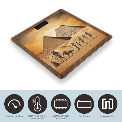 Balanza digital de baño alta precisión diseño Egipto antiguo miniatura 3