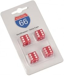 KUSTOM66 'Vegas Set of 4 Valve Caps in Red