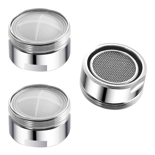 Dreamil Strahlregler，3 Stück Edelstahl Wasserhahn Sieb，spülbecken belüfter，Wasserhahn Filter Perlatoren für Küche und Bad (28mm)