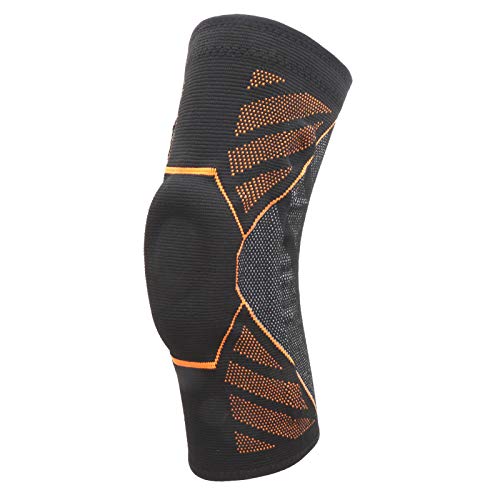 ANKROYU Almohadillas de Rodilla Soporte sin Deslizamiento Nylon Nylon Knee Kneak Sports Equipo de Ejercicio para Hombres Protección de Rodilla de Rodilla Tamaño de Color Naranja M