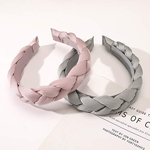 Ivyu Headbands Women Hair Head Hands Braided Head Band Twist Hairbands For Girls Black Pink Gray White Hair Band #TOP7